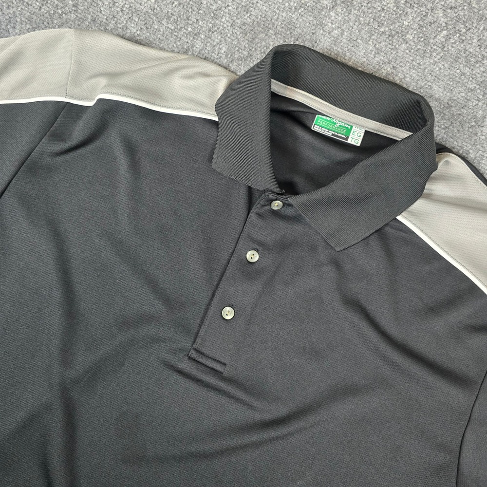 Ben Hogan Performance Men XL Golf Polo Shirt Black Gray Short Sleeve Performance